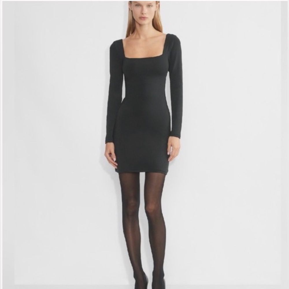 Aritzia Babaton Contour Square-neck Long Sleeve Dress